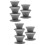 10Pcs High-Grade Silicone Pot Lid Handle Knobs Heat-Resistant Grey 9