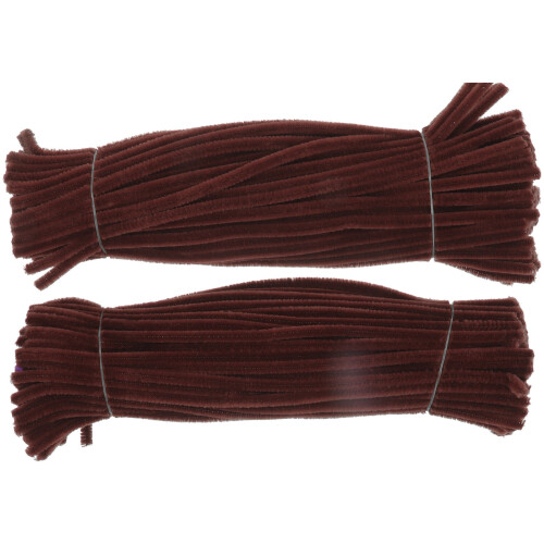 600Pcs Coffee Chenille Stems Twistable Rods for Creative Craft Making