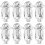 30Sets Hollow Door with Screws Durable Silver Fixing Anchors 3