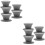 10Pcs High-Grade Silicone Pot Lid Handle Knobs Heat-Resistant Grey 8