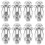 30Sets Hollow Door with Screws Durable Silver Fixing Anchors 1