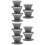 10Pcs High-Grade Silicone Pot Lid Handle Knobs Heat-Resistant Grey 7