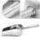 2Pcs Durable Silver Stainless Steel Rice and Fodder Feed Scoops 9