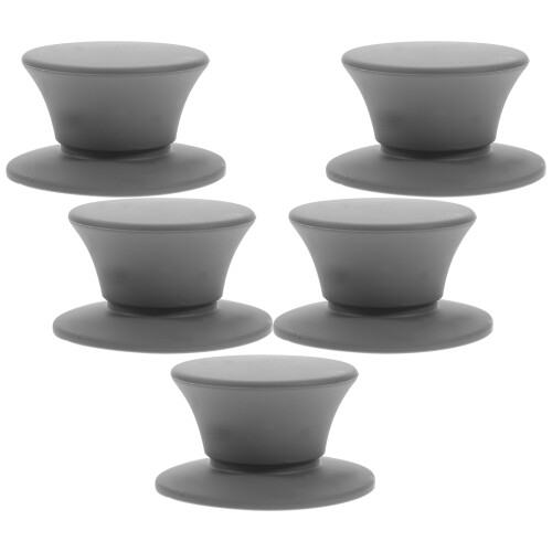 10Pcs High-Grade Silicone Pot Lid Handle Knobs Heat-Resistant Grey