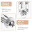 30Sets Hollow Door with Screws Durable Silver Fixing Anchors 8