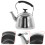 2Pcs Silver Whistling Tea Kettle for Home Use with Safe Handle 7