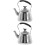 2Pcs Silver Whistling Tea Kettle for Home Use with Safe Handle 4