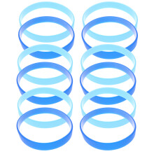 120Pcs Assorted Color Silicone Wristbands Elastic Decorative Bracelets
