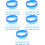 120Pcs Assorted Color Silicone Wristbands Elastic Decorative Bracelets 6
