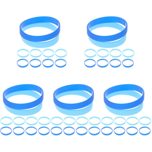 120Pcs Assorted Color Silicone Wristbands Elastic Decorative Bracelets 1