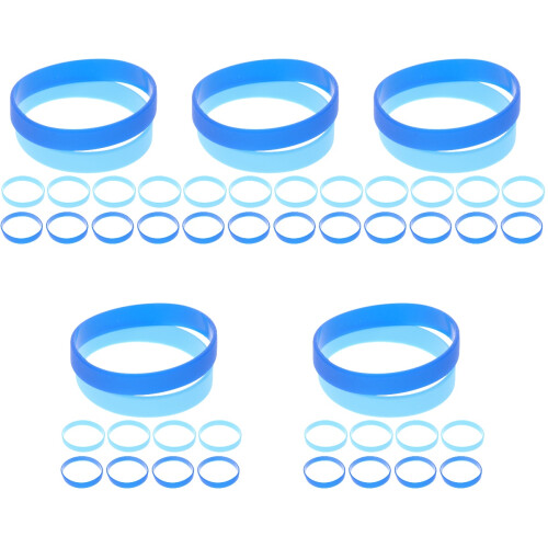 120Pcs Assorted Color Silicone Wristbands Elastic Decorative Bracelets 2
