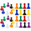 160Pcs Assorted Color Plastic Chess Pawns Durable Board Game Pieces 2