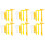 6Sets Educational Kids Digging Kit Orange Plastic Hammer Brush 6