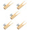 5Pcs Golden Eyeliner Pencil Sharpener Practical Manual Sharpener Gift 7