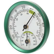 2Pcs Hanging Green Sauna Hygrometer Durable Aluminum Indoor Outdoor