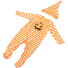 3Sets Halloween Baby Jumpsuit Orange Long Sleeve Newborn Costume Set