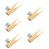 5Pcs Golden Eyeliner Pencil Sharpener Practical Manual Sharpener Gift 10