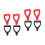 8Pcs Portable Plastic Grip Handles D-Shaped for Spade and Snow 5
