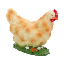 4Pcs Yellow Hen Garden Accessories Wear-Resistant Soft Figurines