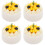 4Pcs White Artificial Cake Models PVC Decorative Simulation Cake Props 7