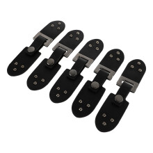 10Pcs Black Toggle Clasps Leatherette Material Dress Waistband Buckles