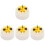 4Pcs White Artificial Cake Models PVC Decorative Simulation Cake Props 4