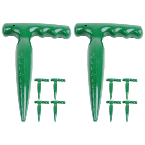 2Pcs Ergonomic Hand Dibber Gardening Tool Portable Digger 2