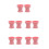 10Pcs Portable Silicone Makeup Brush Cleaner Cup Soft Pink Tool 3