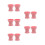 10Pcs Portable Silicone Makeup Brush Cleaner Cup Soft Pink Tool 4