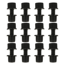 24Pcs Nylon Black License Plate Fasteners for Motorcycles Secure Fit