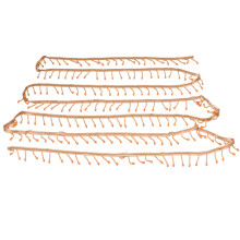 2Pcs Beige Braided Hanging Beads Tassel Curtain Decor DIY Craft Trim