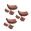 18Pcs Brown Wood Chopstick Rest Holder Kitchen Tool Organizer Set 4