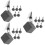 18Pcs Decorative Black Table Cover Weights with Easy-Use Metal Clips 8