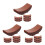 18Pcs Brown Wood Chopstick Rest Holder Kitchen Tool Organizer Set 9