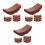 18Pcs Brown Wood Chopstick Rest Holder Kitchen Tool Organizer Set 8