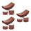 18Pcs Brown Wood Chopstick Rest Holder Kitchen Tool Organizer Set 5