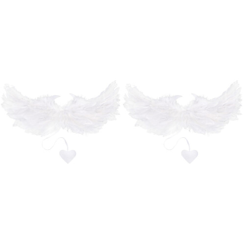 2Pcs Durable Angel Wings White Stage Performance Accessories 2