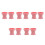 10Pcs Portable Silicone Makeup Brush Cleaner Cup Soft Pink Tool 8