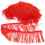 2Pcs Red Fringe Tassel Trim Polyester Lantern Accessory for Decor 1