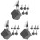 18Pcs Decorative Black Table Cover Weights with Easy-Use Metal Clips 4