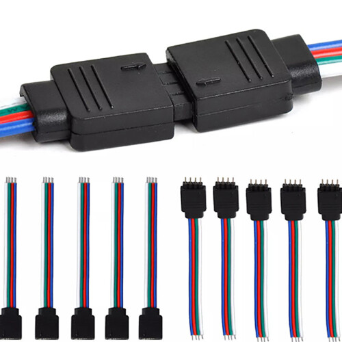 2Pcs Durable LED Connection Cable Multi Color for Light Strip 2