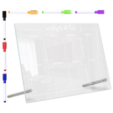 2Sets Heldere Acryl Schrijfmemobord Voor School En Kantoorruimte