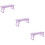 3Pcs Purple Manicure Hand Rest ABS Nail Arm Rest Foldable Cushion 10
