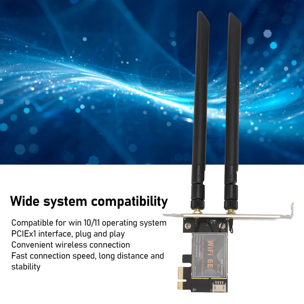 Pcie-Wlan-Karte, 6000 Mbit/S, 8 Db, Dual-Antenne, 7751901558109