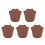 5Pcs Comfortable Brown Polyester Detachable Collar for Women Shirts 9
