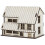 4Pcs DIY Wood Mini House Kit Beige Smooth Surface for Decorative Use 2