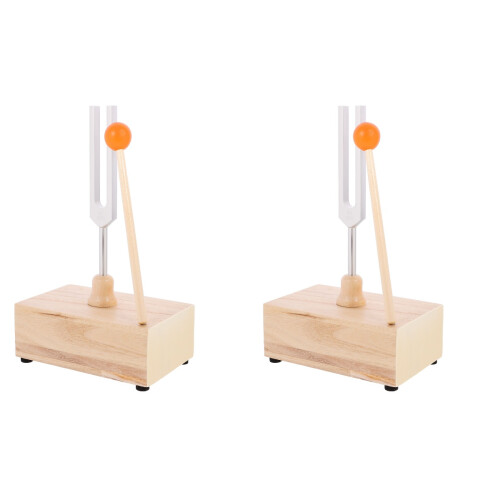 2Sets 528Hz Stemvork Set Met Resonator En Hamer 2