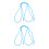 2Pcs Multipurpose Glove Straps Sky-Blue Durable Portable Gloves Rope 3