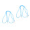 2Pcs Multipurpose Glove Straps Sky-Blue Durable Portable Gloves Rope 8