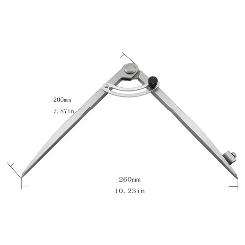 Ferramenta de Escriba Divisora De Asa de PrecisãO 200 Mm BúSsola de 8 Polegadas com Porta-LáPis para Geometria, Madeira, Metal e Couro 1